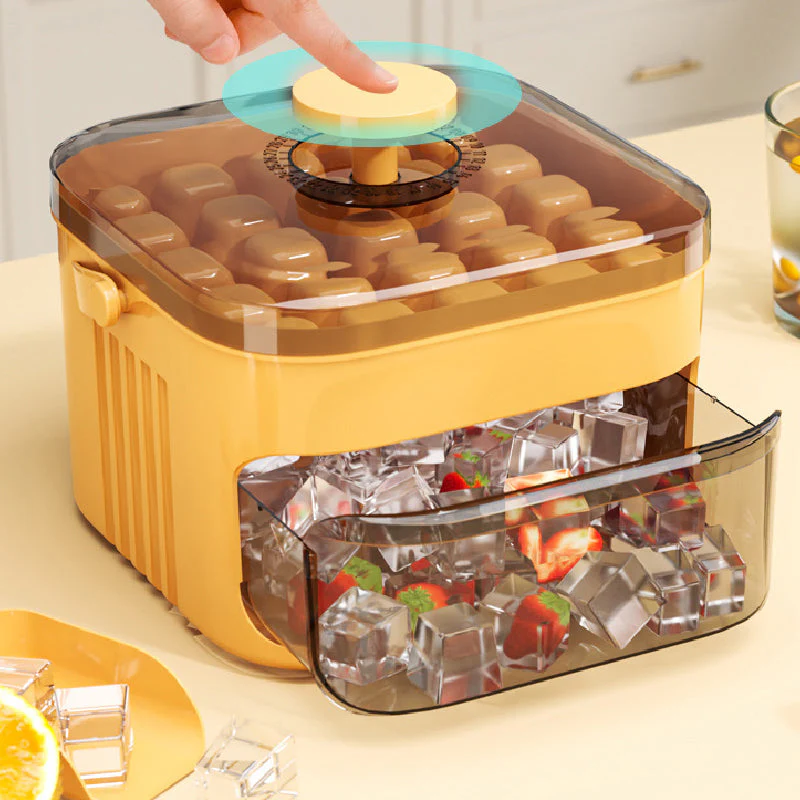 🍹 Double Layer Ice Tray - 2 in 1 Design | Make and store ice separately, keeps it dry, no mess - Perfect for parties, camping and home use 🏕️